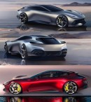 Ferrari SB12 GTC & BMW Z6 M CGI ideations from cardesignworld