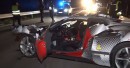 Ferrari SF90 Stradale mule destroyed in single-vehicle crash and subsequent fire in Germany