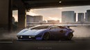Lamborghini Countach apocalyptic machine rendering