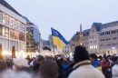 Ukraine's Flag Waved at a Gathering