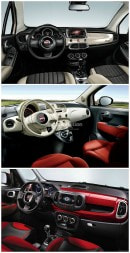 Fiat 500X vs 500 vs 500L comparison: interior