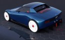 Fiat X1/9 Homage rendering