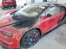 Fire-damaged 2019 Bugatti Chiron previously owned by El Alfa is selling as a total loss on the cheap