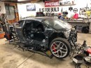 Fire-damaged Lamborghini Huracan Gets Twin-Turbo V8 Swap, R8 Manual Transmission
