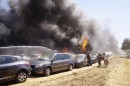 Fire in festival parking area in Portugal