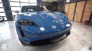 2022 Porsche Taycan Cross Turismo Neptune Blue gets its first wash, a detail by Larry Kosilla