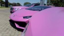 Pink Lamborghini Huracan and Pink Bentleys