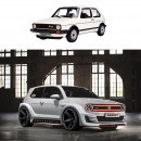 First Golf GTI Rabbit Imagined as Modern Hot Hatch Tribute