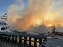 Massive fire engulfs five yachts in New Orleans