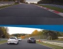 Renault Megane RS Train Chases Porsche 911 GT3 RS on Nurburgring