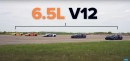 Five V12-Lambos Line Up for a 10-Second Race, Hold Your Bets