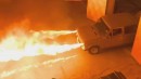 Flamethrower Lada is a thing that exists in Russia, but no one knows if it still drives