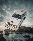 Floating Audi Quattro rendering