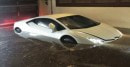 Flooded Lamborghini in San Diego