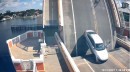 Driver gets stuck on drawbridge after barriers close