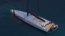 Foil-Assisted Sailing Yacht Raven