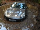 Andre Wisdom's Porsche Panamera Stuck in mud