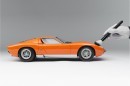 Perfect 1:8 scale model of the 1971 Lamborghini Miura P400 SV by Amalgam Collection