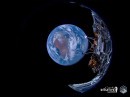 Odysseus lander view of Earth