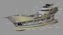 Caronte Yacht concept, inspired by 17th century pirate ships