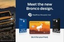 FordPass Rewards Visa car with Bronco graphics
