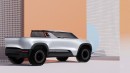 Ford Bronco Headspace electric pickup truck rendering