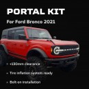 Ford Bronco portal axle kit from Werewolf Tech
