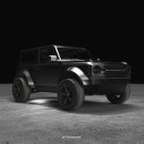 Ford Bronco R Carbon Edition HRE Shock Wheels rendering by thiagod3sign
