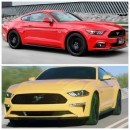 2018 Ford Mustang GT Orange Fury with Performance Pack vs. pre-facelift S550 Mustang