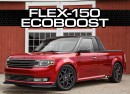Ford F-150 Flex Ecoboost crossover pickup truck rendering by jlord8
