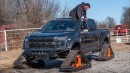 Ford F-150 Raptor Gets "Tank Tracks" Goes for Ice Cream and Attracts the Police
