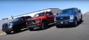 Toyota Tundra vs Ford F-150 vs Ram TRX Towing Competition
