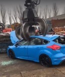 Ford Focus RS Getting Crushed at Junk Yard