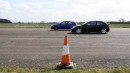 Ford Focus RS vs Vauxhall Astra GSI Drag Race