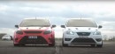 Ford Focs ST Vs Ford Focus RS drag race