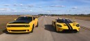 Ford GT Drag Races Dodge Demon