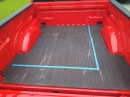 2022 Ford Maverick bed dimensions taped inside 5.5ft Ford F-150 cargo area on Maverick Truck Club