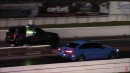 Ford Mustang and Jeep Grand Cherokee SRT8 vs. BMW 3 Series and Audi drag races