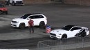 Ford Mustang EcoBoost takes on a Jeep Grand Cherokee SRT