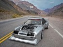 Ford Mustang "Foxzilla" rendering (Fox Body with Godzilla 7.3L V8 swap)