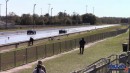 Ford Mustang GT vs. C8 Chevy Corvette drag race on DRACS