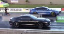 Ford Mustang GT races three imports