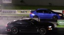 Ford Mustang GT races three imports