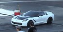 Ford Mustang GT takes on a Corvette C7 Stingray over a quarter mile