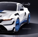 Ford Mustang GTD Track Aero Pack rendering by monacoautodesign