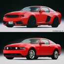 Ford Mustang Japanese RR Concept mid-engine rendering by tuningcar_ps