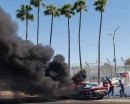 Ford Mustang RTR Drift Car Catches on Fire in Long Beach