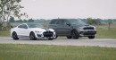 Ford Mustang Shelby GT500 Drag Races Dodge Durango Hellcat