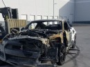 Ford Mustang Shelby GT500, victim of fire
