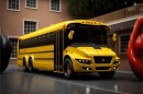 CGI Yellow Bus rendering by automotive.ai